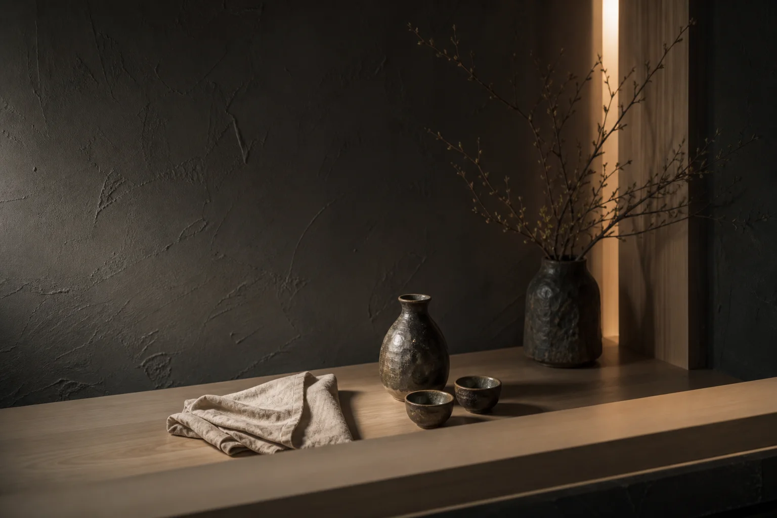 Sake service and handmade ceramics